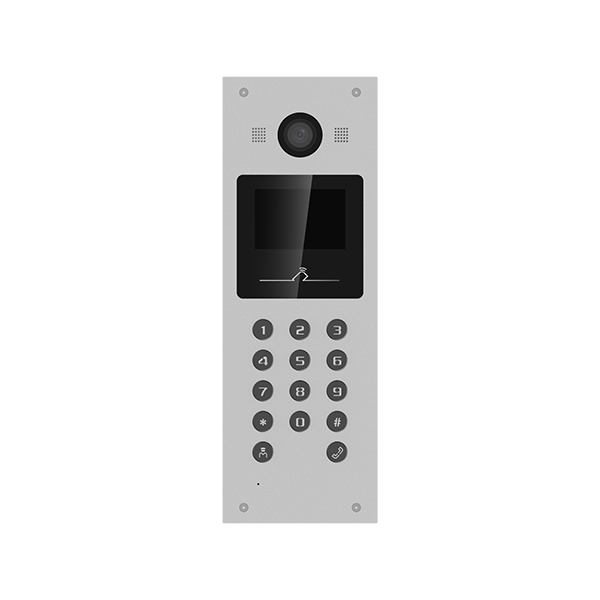 Panou exterior videointerfon TCP/IP pentru blocuri si spatii birouri, control acces card, afisaj LCD- HIKVISION - 1