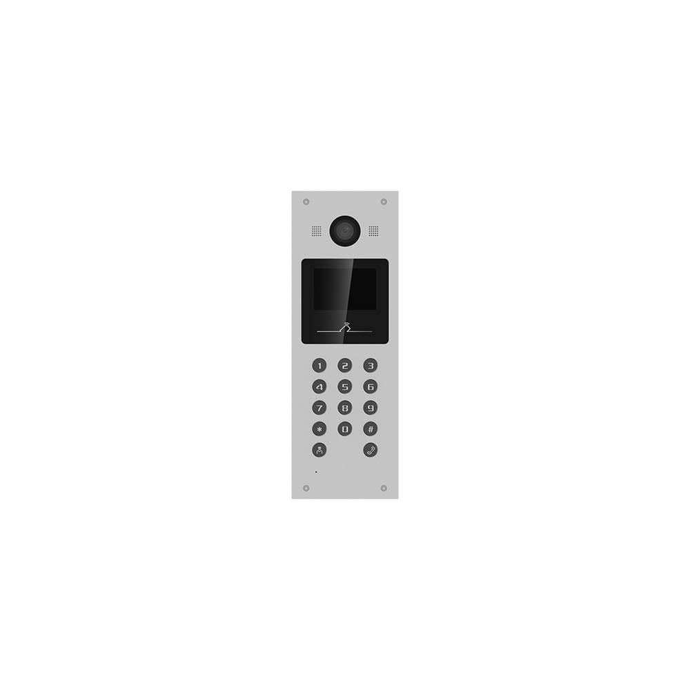 Panou exterior videointerfon TCP/IP pentru blocuri si spatii birouri, control acces card, afisaj LCD- HIKVISION - 1