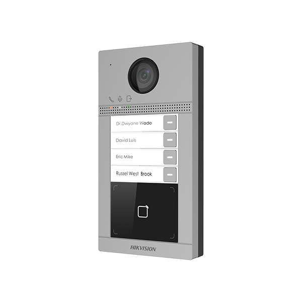 Panou exterior videointerfon TCP/IP pentru 4 familii, Wi-Fi 2.4GHz, control acces integrat - HIKVISION - 3