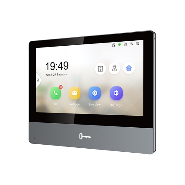 Monitor videointerfon TCP/IP Wireless, Touch Screen IPS-TFT LCD 7inch - HIKVISION - 1