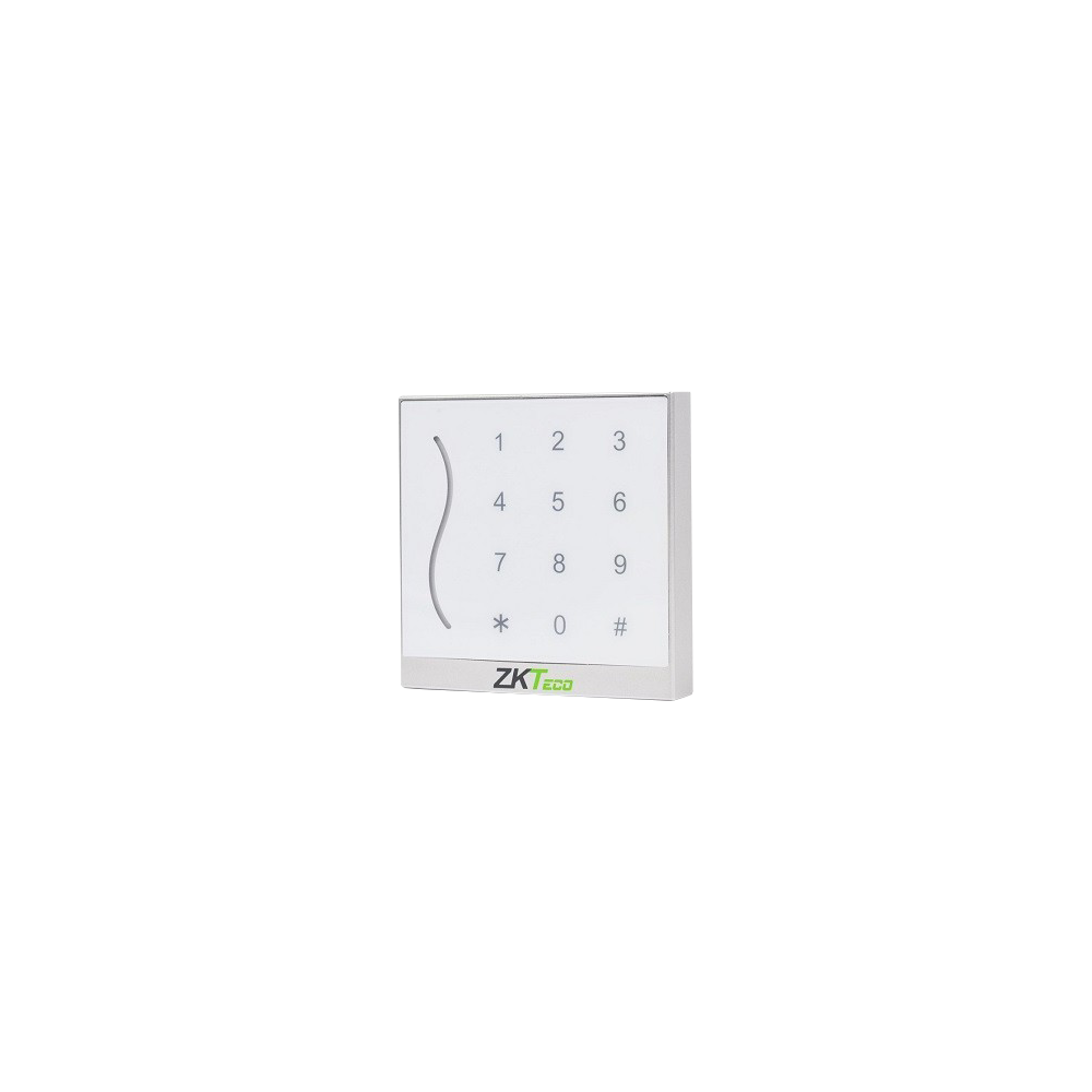 Cititor de proximitate RFID EM125Khz cu tastatura integrata, IP65, alb - ZKTeco - 1