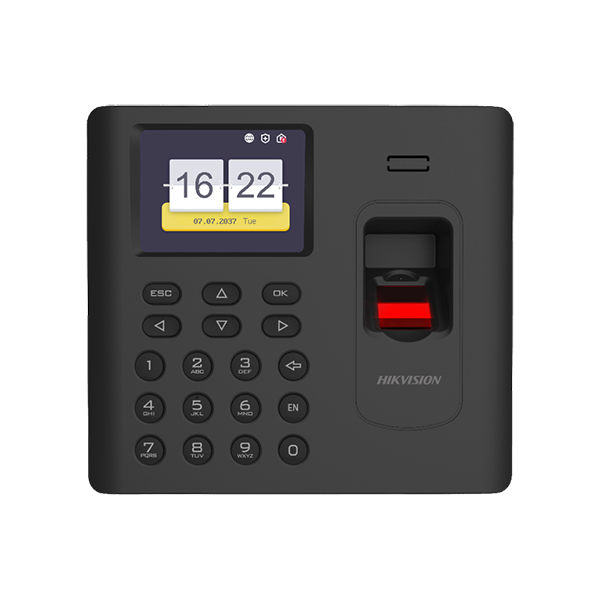 Terminal standalone IP de pontaj cu cititor Amprenta, Card Mifare, Wi-Fi - HIKVISION - 1