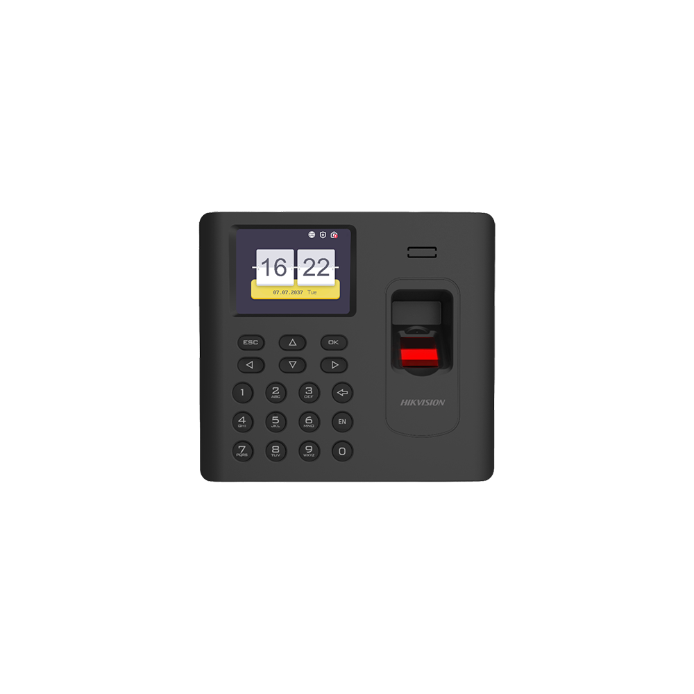 Terminal standalone IP de pontaj cu cititor Amprenta, Card Mifare, Wi-Fi - HIKVISION - 1