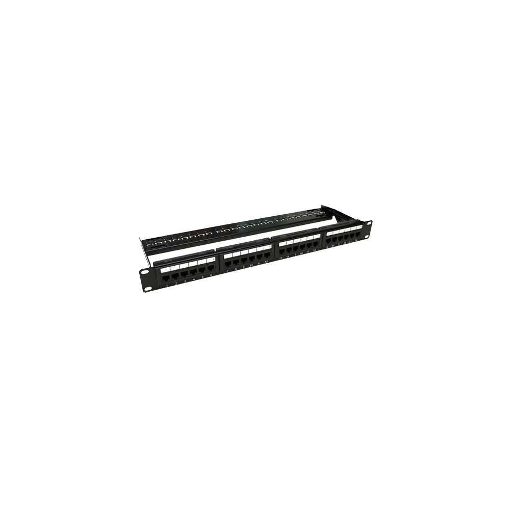 Patch Panel 1U, UTP cat6A, 24 porturi RJ45 - ASYTECH Networking - 1