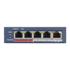 Switch 4 porturi PoE, 1 port uplink RJ45, SMART Management - HIKVISION - 4