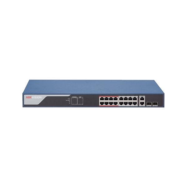 Switch 16 porturi PoE 100Mbps, 2 port uplink Gigabit, SMART Management - HIKVISION - 2