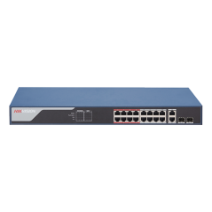 Switch 16 porturi PoE 100Mbps, 2 port uplink Gigabit, SMART Management - HIKVISION - 2