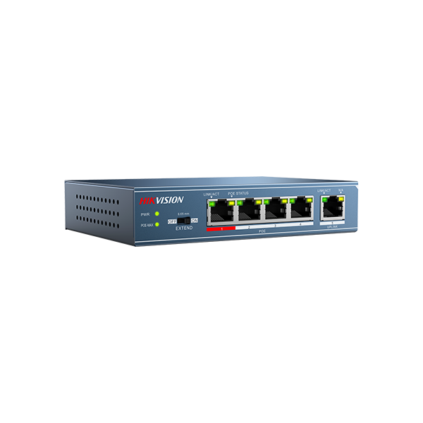 Switch 4 porturi PoE, 1 port uplink- HIKVISION - 3
