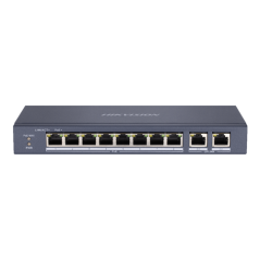 Switch 8 porturi PoE, 2 porturi uplink RJ45 Gigabit - HIKVISION - 1