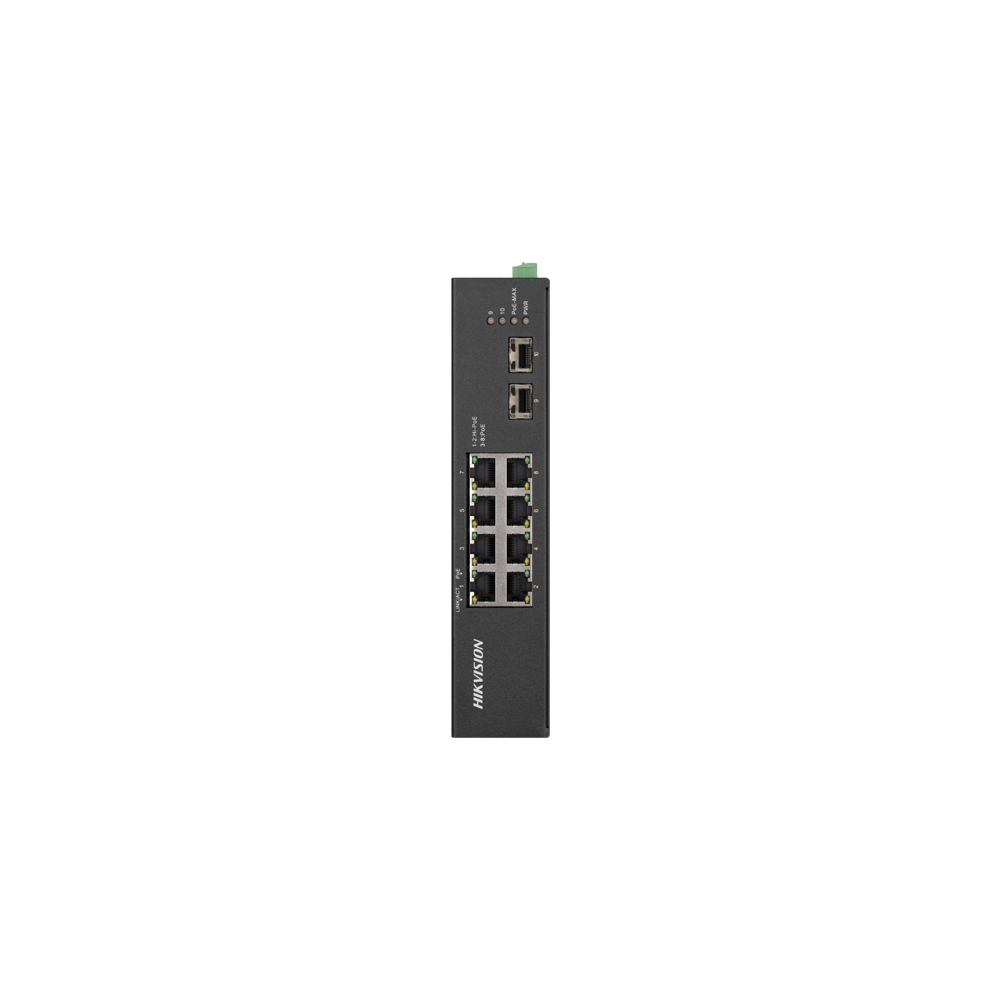 Switch 8 porturi Gigabit PoE, 2 porturi uplink SFP - HIKVISION - 1