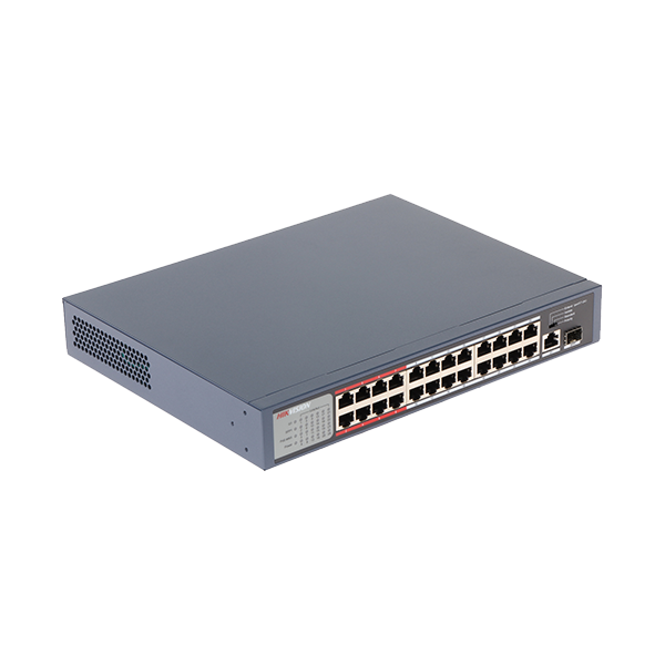 Switch 24 porturi PoE, 2 porturi uplink - HIKVISION - 1
