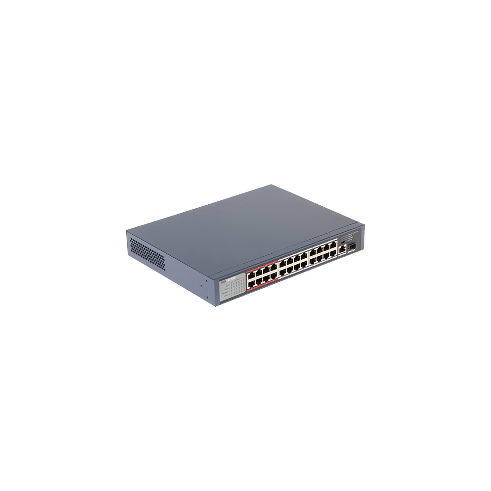 Switch 24 porturi PoE, 2 porturi uplink - HIKVISION - 1