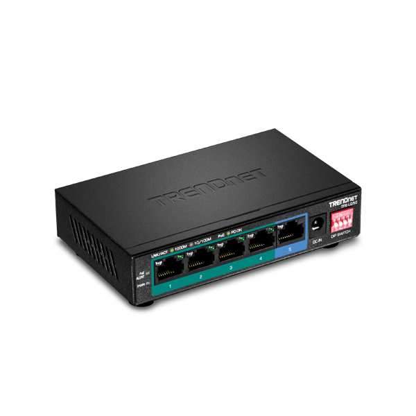 Switch 4 porturi Gigabit Long Range 200m PoE+, 1 port Gigabit - TRENDnet - 1