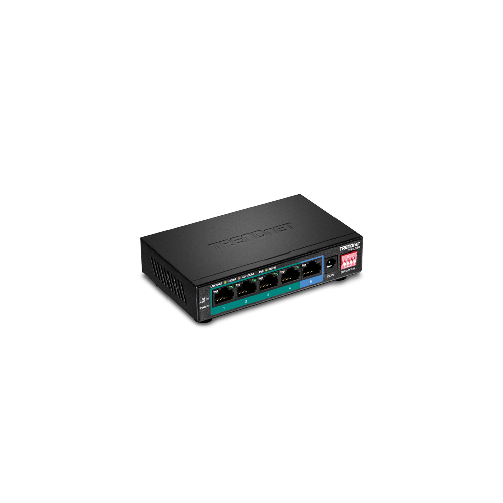 Switch 4 porturi Gigabit Long Range 200m PoE+, 1 port Gigabit - TRENDnet - 1