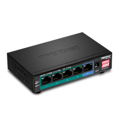 Switch 4 porturi Gigabit Long Range 200m PoE+, 1 port Gigabit - TRENDnet - 1