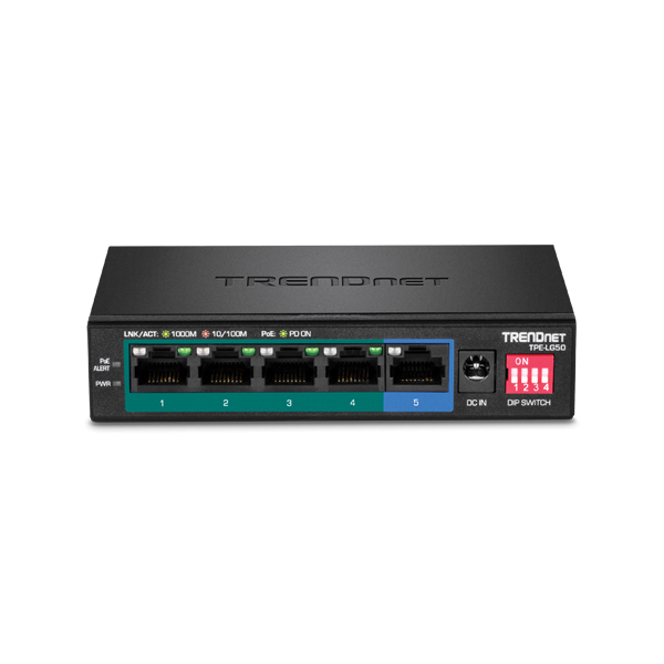 Switch 4 porturi Gigabit Long Range 200m PoE+, 1 port Gigabit - TRENDnet - 2