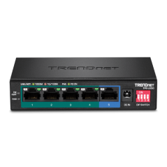 Switch 4 porturi Gigabit Long Range 200m PoE+, 1 port Gigabit - TRENDnet - 2