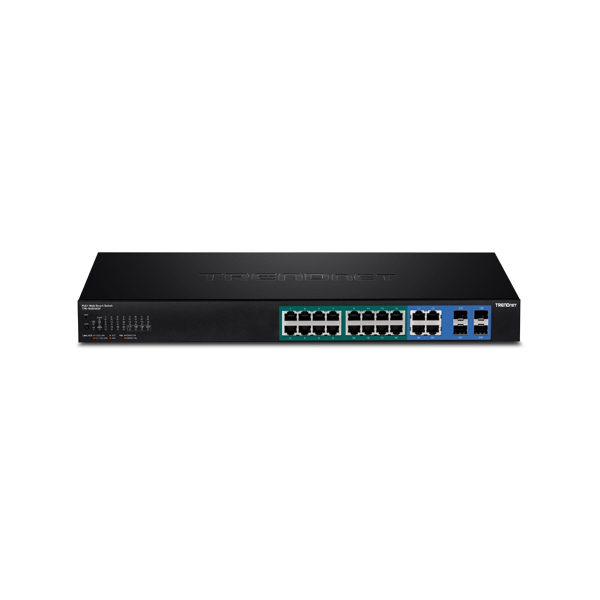 Switch Web Smart, 16 x Gigabit PoE+, 4 x Gigabit/SFP, putere 370W - TRENDnet - 1