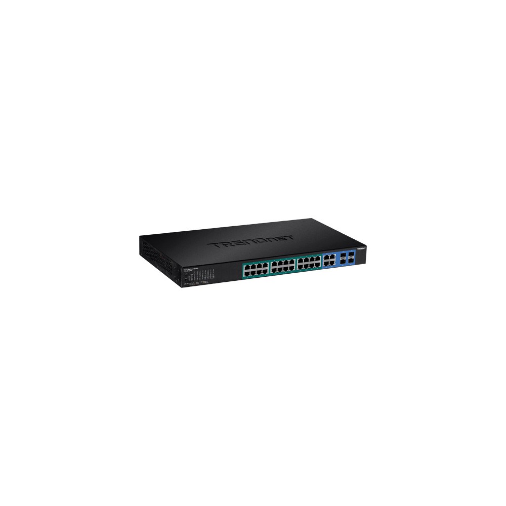Switch 28 porturi Gigabit Web Smart, 24 x PoE+, 4 x Gigabit/SFP - TRENDnet - 1