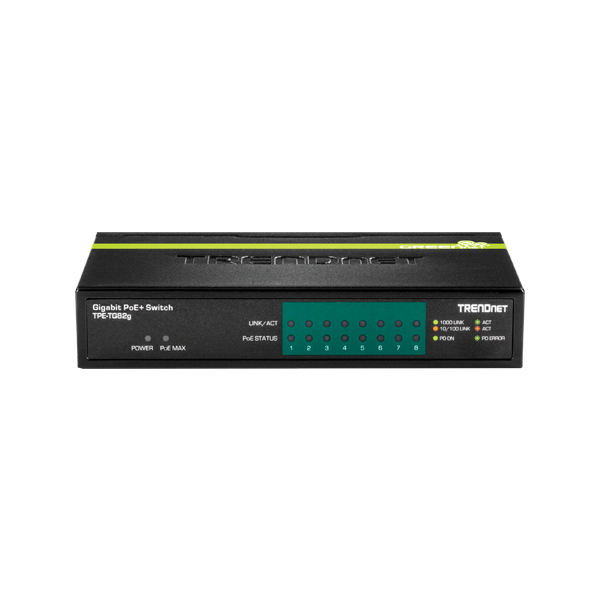Switch 8 porturi Gigabit PoE/PoE+ 61W - TRENDnet - 2