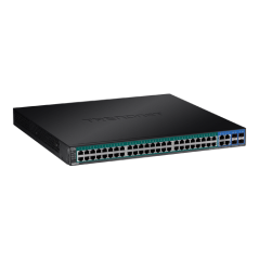 Switch 52 porturi Gigabit Web Smart, 48 x PoE+, 4 x Gigabit/SFP - TRENDnet - 1