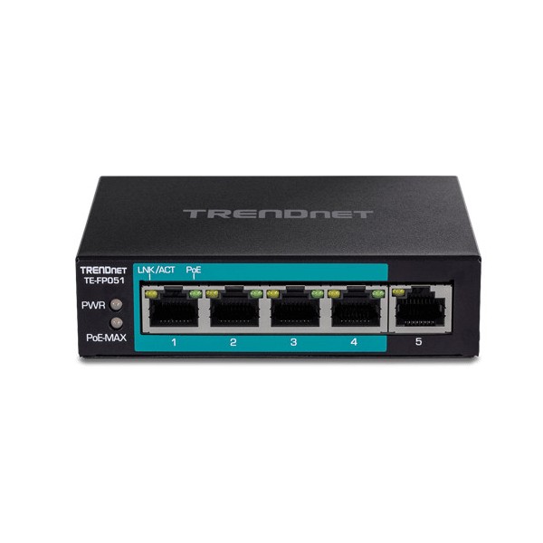 Switch 4 porturi Fast Ethernet Long Range 250m PoE+ 60W, 1 port Fast Ethernet - TRENDnet - 2