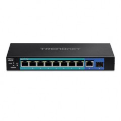 Switch 8 porturi Gigabit PoE+ 58W, 1 port Gigabit, 1 port SFP - TRENDnet - 2