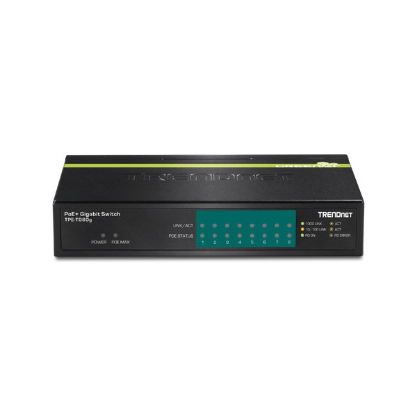Switch 8 porturi Gigabit PoE/PoE+ 123W - TRENDnet - 2