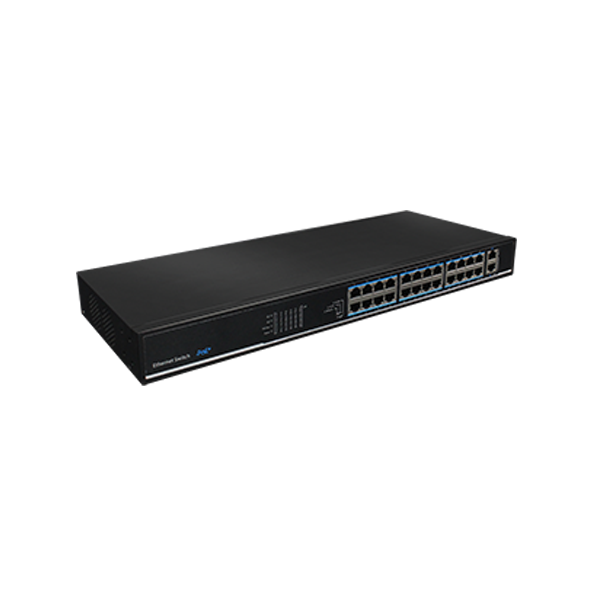 Switch 24 porturi PoE, 2 porturi Gigabit uplink - UTEPO - 1