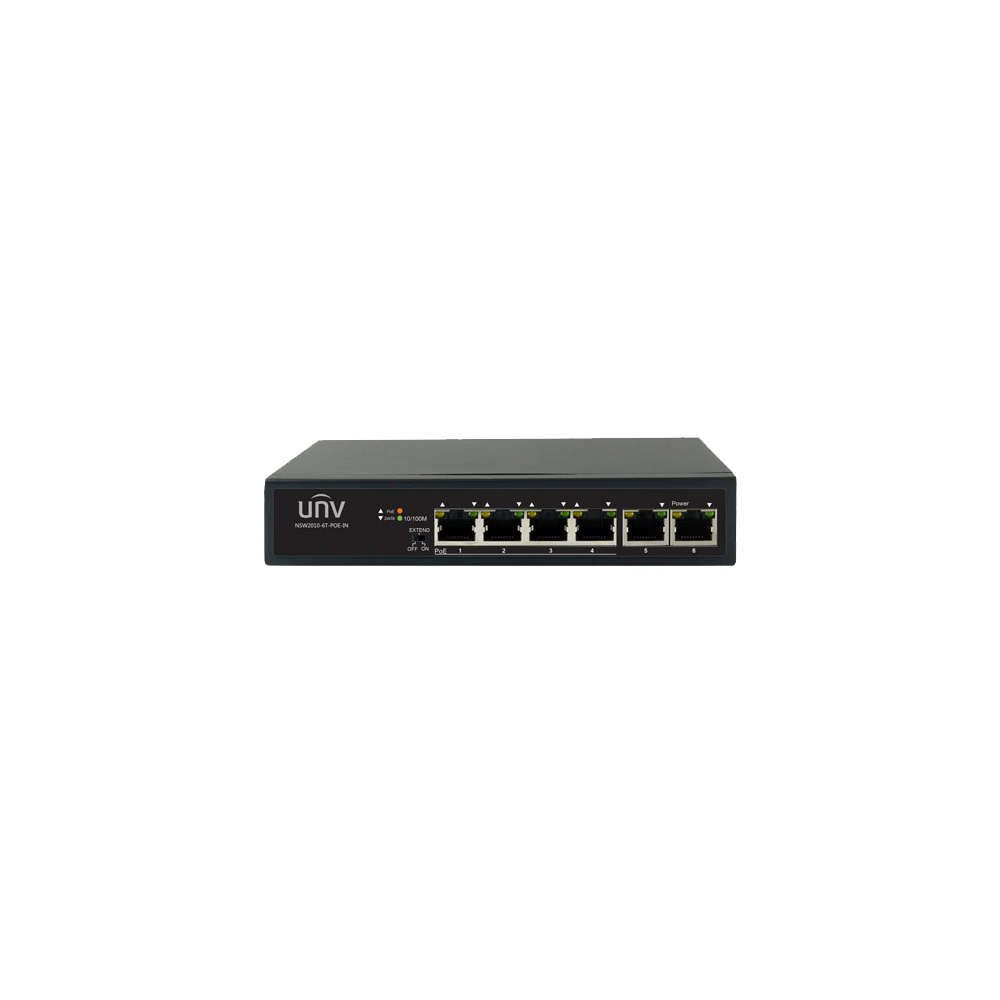 Switch 4 porturi PoE+, 2 porturi uplink RJ45 - UNV - 1