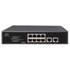 Switch 8 porturi PoE, 2 porturi uplink RJ45 - UNV - 1