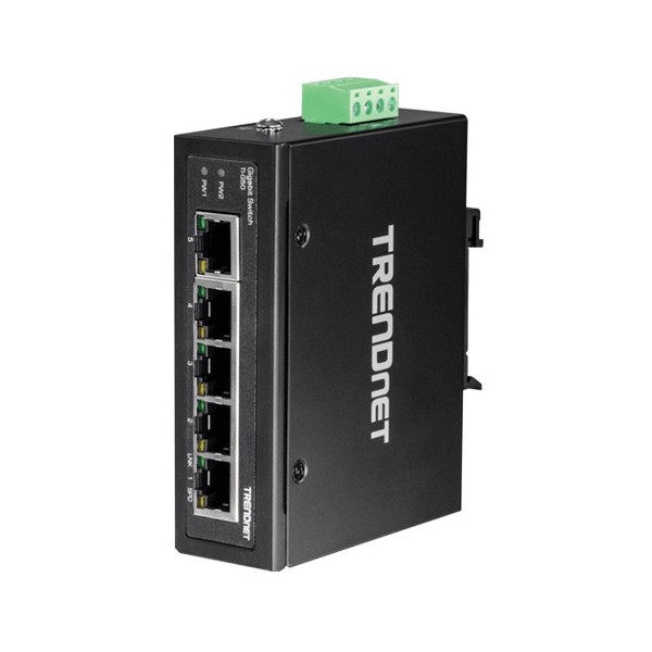 Switch industrial 5 porturi Gigabit DIN-Rail - TRENDnet - 2
