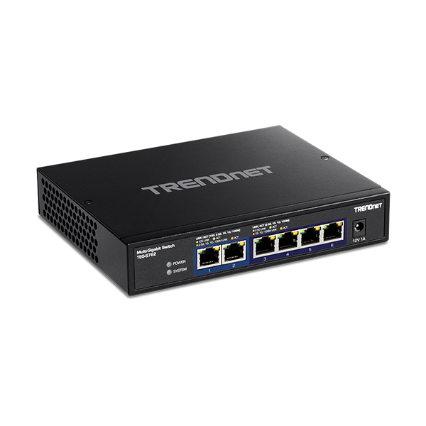 Switch 6 porturi, 4 x 2.5G si 2 x 10G , Fanless - TRENDnet - 1
