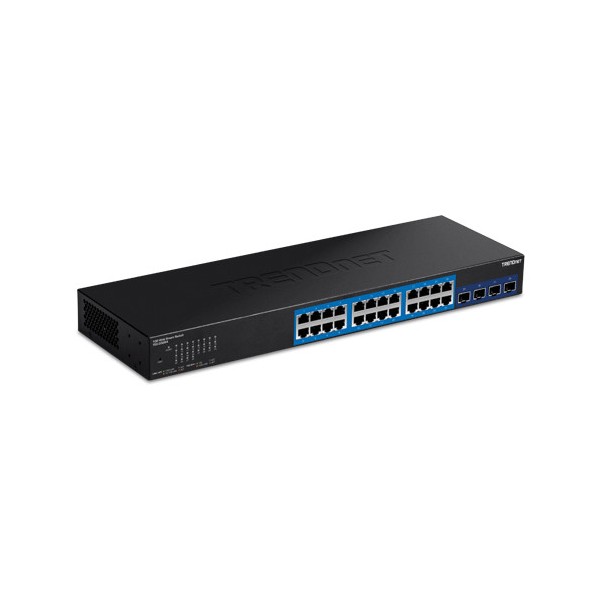 Switch Web Smart Managemet 24 porturi Gigabit, 4 porturi SFP+ 10G - TRENDnet - 1