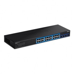 Switch Web Smart Managemet 24 porturi Gigabit, 4 porturi SFP+ 10G - TRENDnet - 1