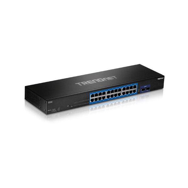 Switch 24 porturi Gigabit, 2 porturi SFP+ 10G - TRENDnet - 1