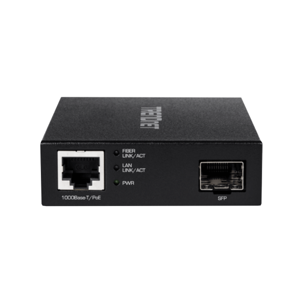 Mediaconvertor POE Gigabit - SFP fibra optica - TRENDnet - 2