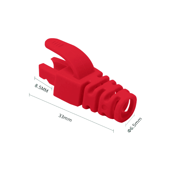 Manson protectie mufa RJ45 rosu (100buc) - 1