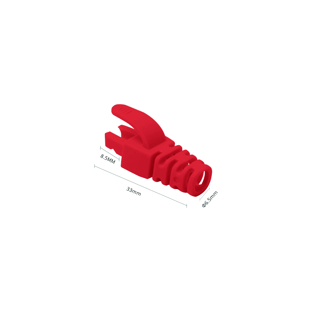 Manson protectie mufa RJ45 rosu (100buc) - 1
