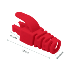Manson protectie mufa RJ45 rosu (100buc) - 1