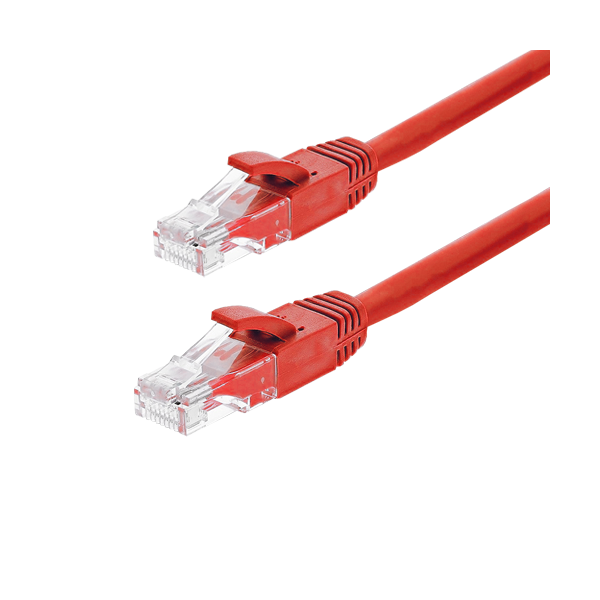 Patch cord Gigabit UTP cat6, LSZH, 0.50m, rosu - ASYTECH Networking - 1