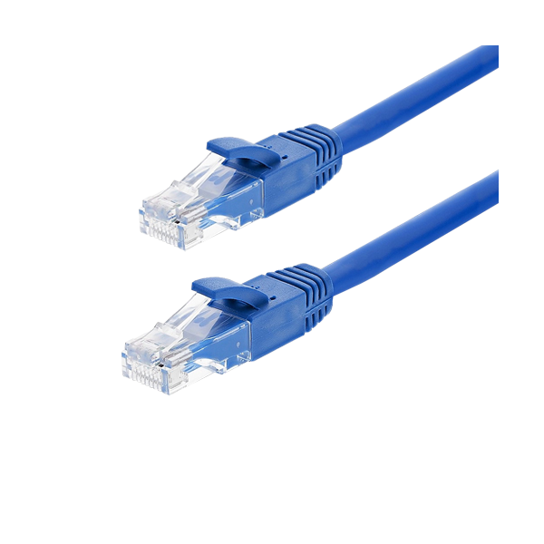 Patch cord Gigabit UTP cat6, LSZH, 0.50m, albastru - ASYTECH Networking - 1