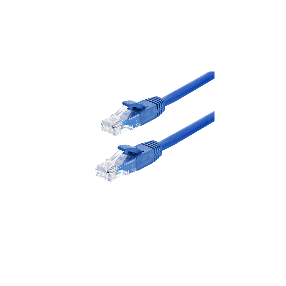 Patch cord Gigabit UTP cat6, LSZH, 0.50m, albastru - ASYTECH Networking - 1