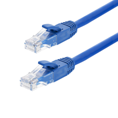 Patch cord Gigabit UTP cat6, LSZH, 0.50m, albastru - ASYTECH Networking - 1