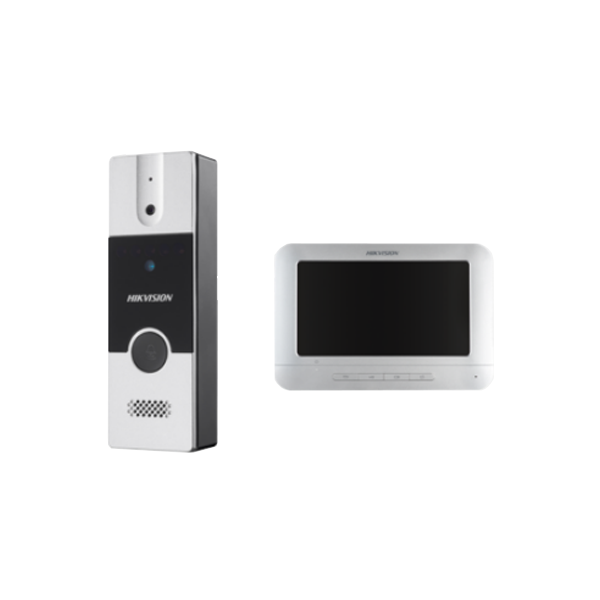 Kit videointerfon analogic 7 inch, conectare 4 fire - 1