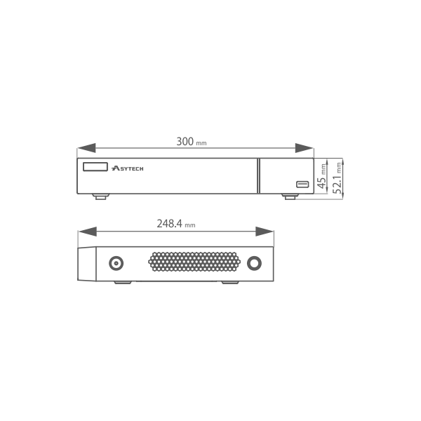 NVR 4 canale IP 5MP - ASYTECH seria VT - 4