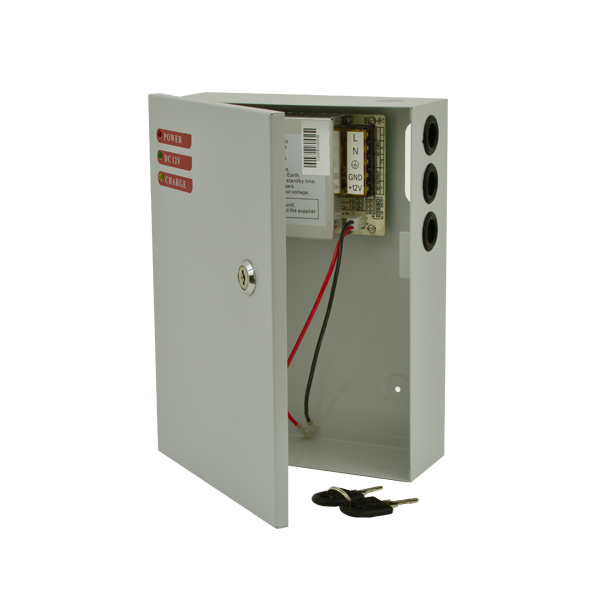 Sursa de alimentare 12V, 5A, back-up in cabinet metalic - 1