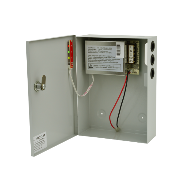 Sursa de alimentare 12V, 5A, back-up in cabinet metalic - 2