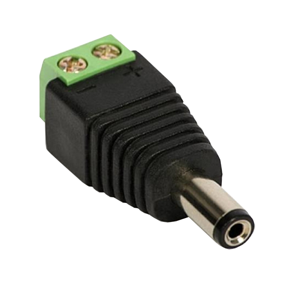 Conector de alimentare tata, 12V, cu surub - 1