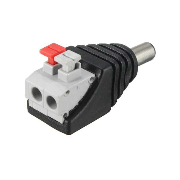 Conector de alimentare tata, 12V, cu terminal rapid - 1